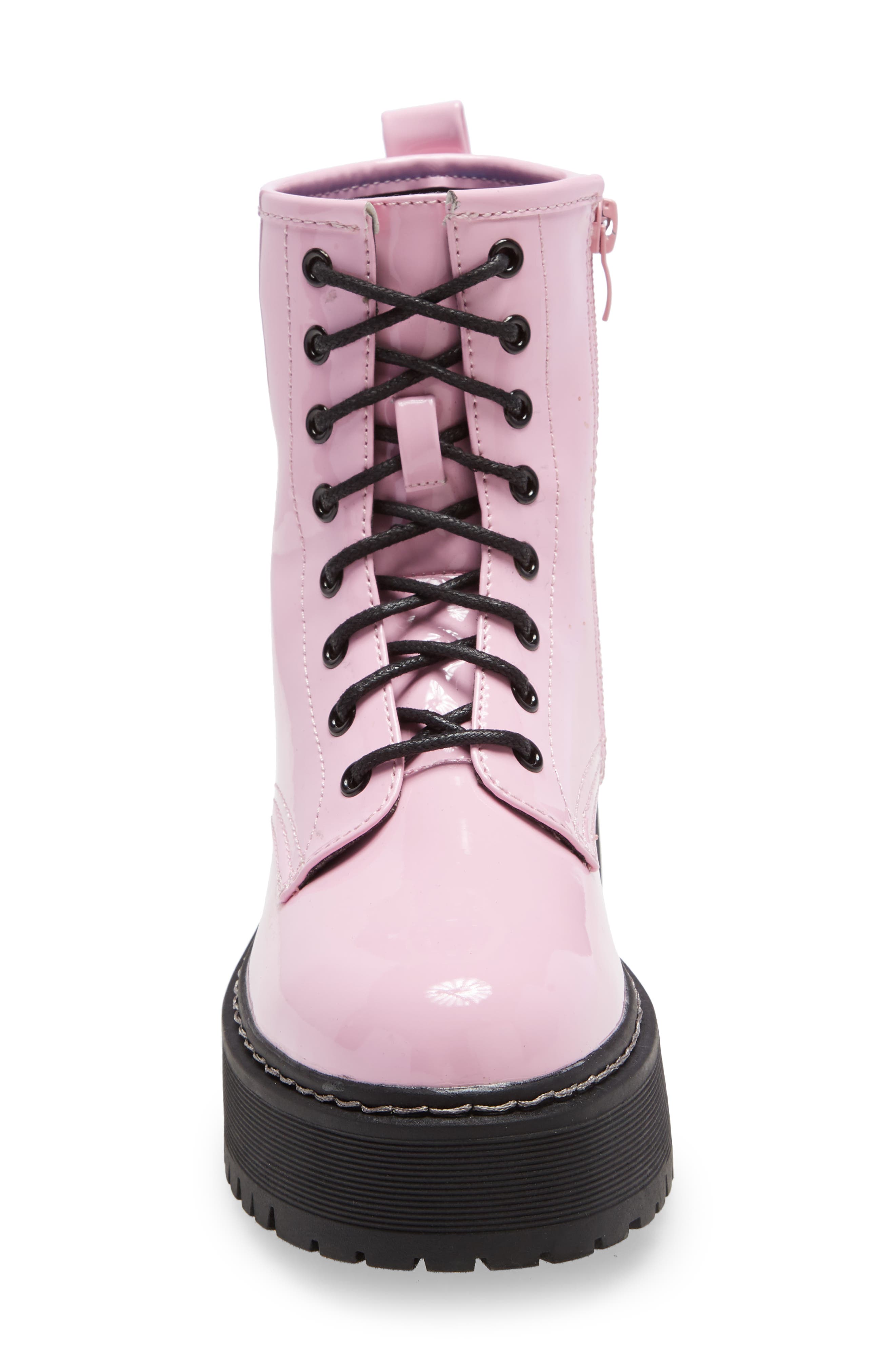 Betty Lace-Up Boot, Alternate, color, PINK PATENT