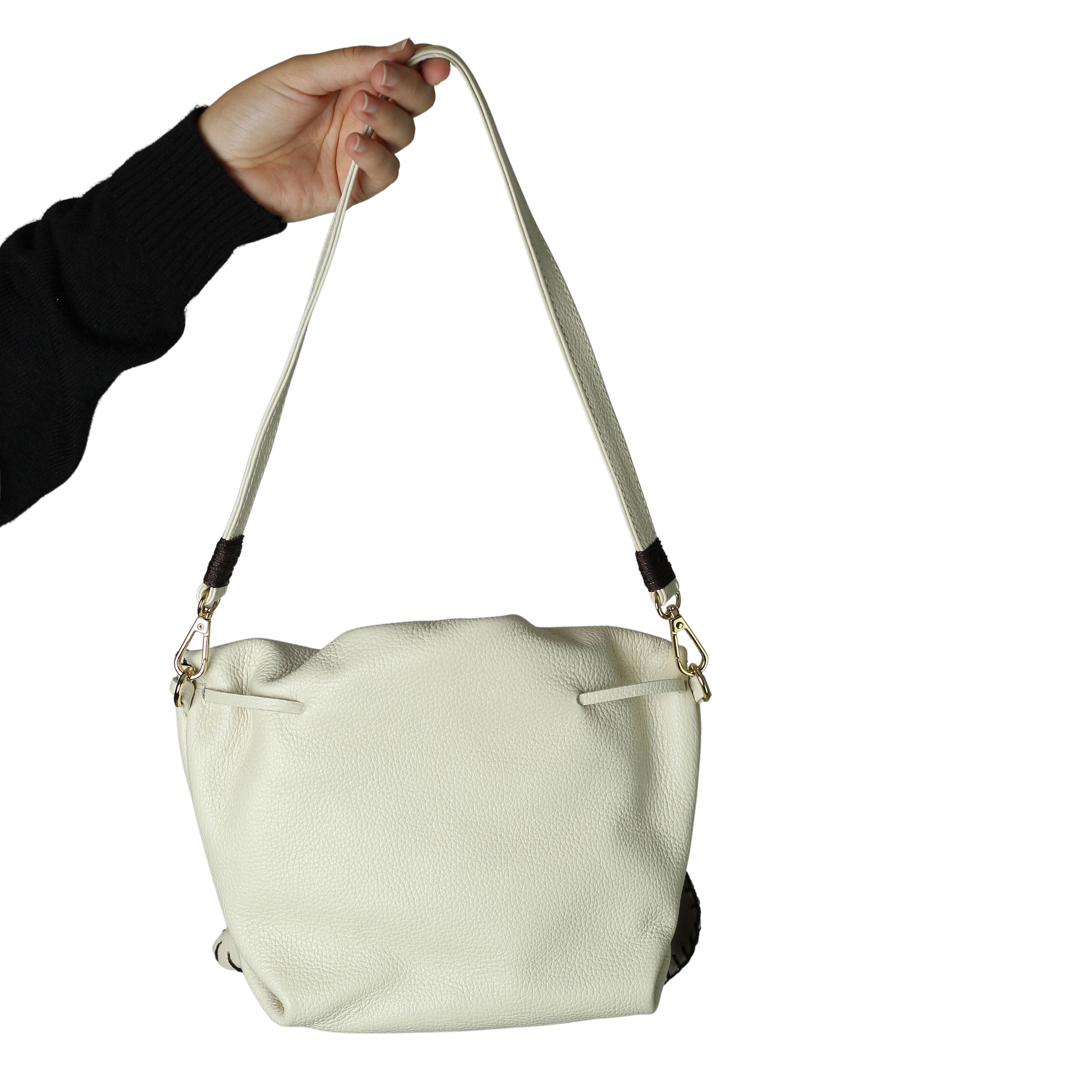 Butterfly Leather Bag, Alternate, color, Winter White