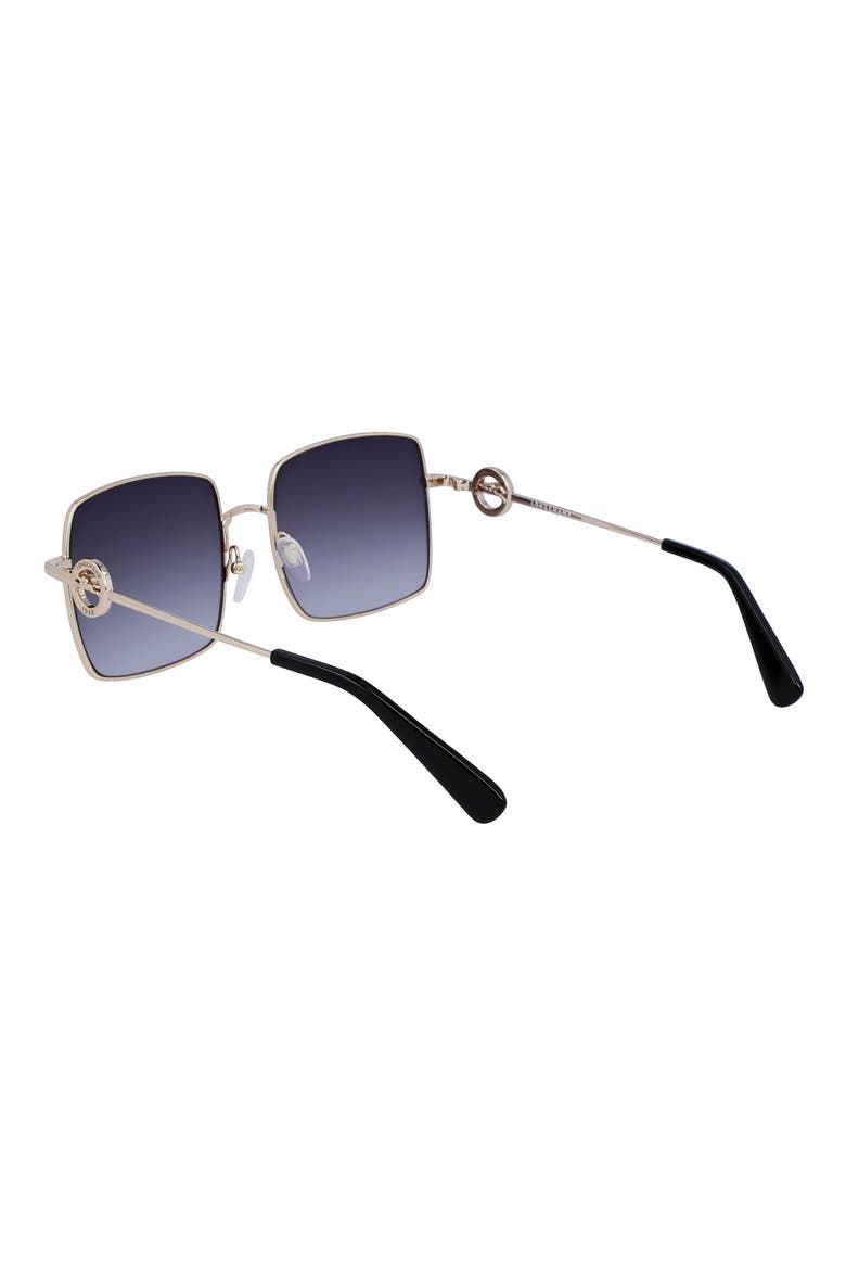 Medallion 55mm Gradient Square Sunglasses, Alternate, color, GOLD/ GRADIENT GREY