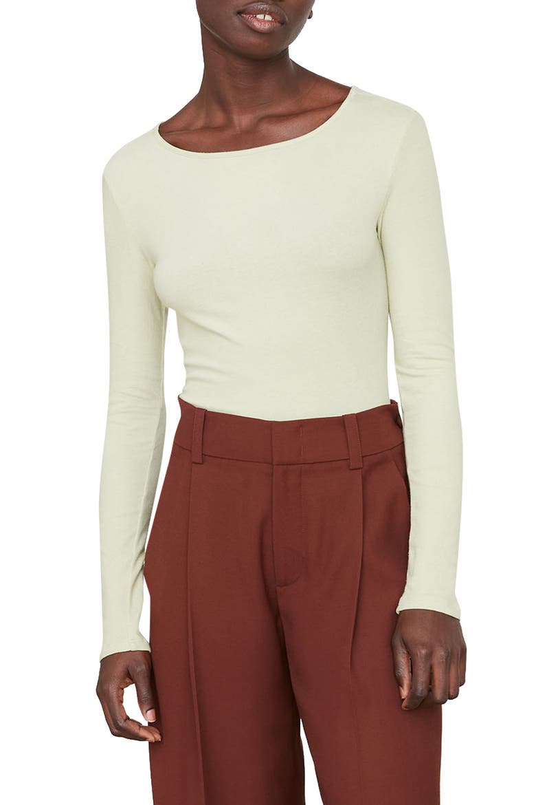 Long Sleeve Wool T-Shirt, Main, color, VERDITE