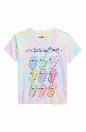 Kids' Rolling Stones Rainbow Tie Dye Graphic T-Shirt