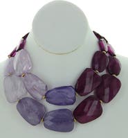 OLIVIA WELLES Riva Statement Earrings & Bib Necklace Set