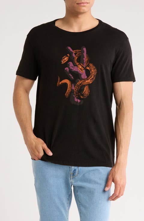 Peace Snake Organic Cotton Graphic T-Shirt
