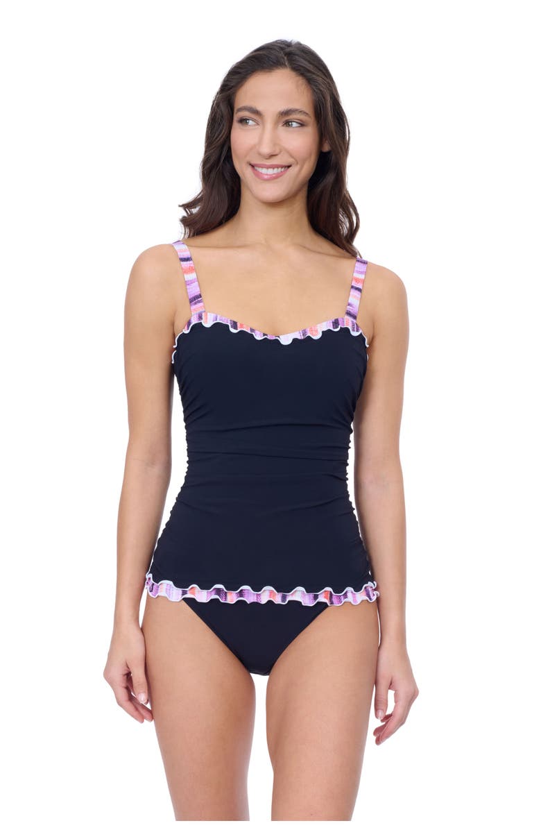 Profile by Gottex Riga E Cup Solid Center Ruched Tankini, Main, color,