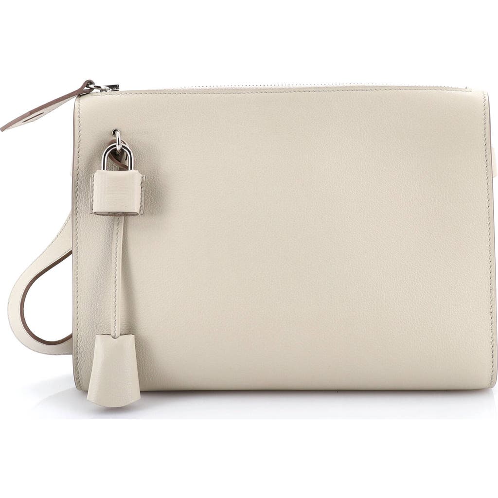 Pre-owned Hermes Hermes Bolittle Pouch Evercolor In Gray