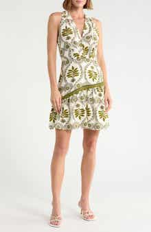 Yena Printed Halter Minidress