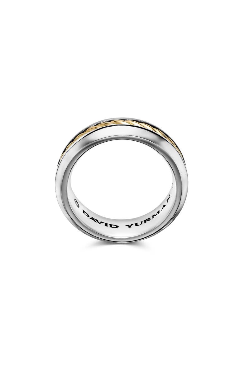 'Cable Classics' Band Ring with 18K Gold, Alternate, color, TWO TONE