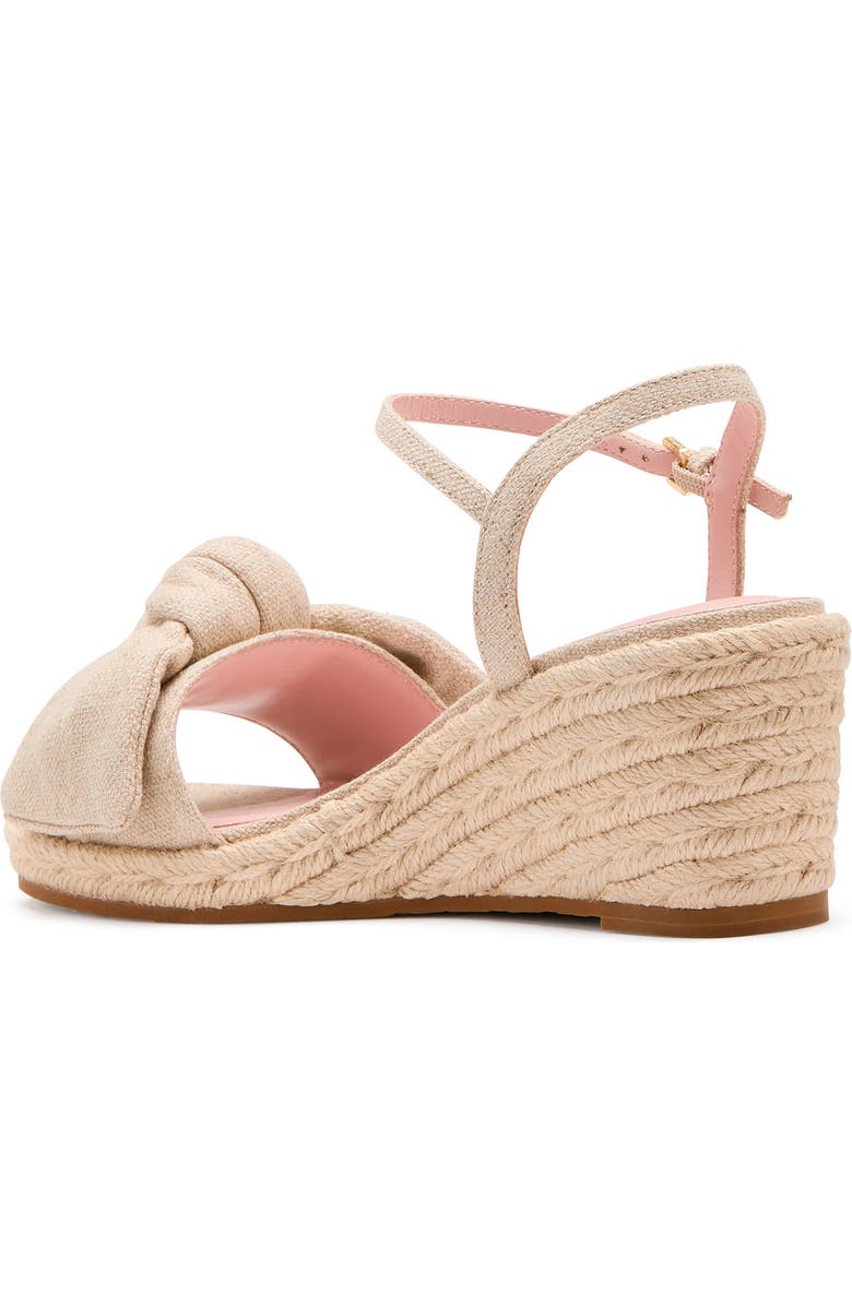 Kate Spade New York leandra ankle strap wedge sandal, Alternate, color, Natural