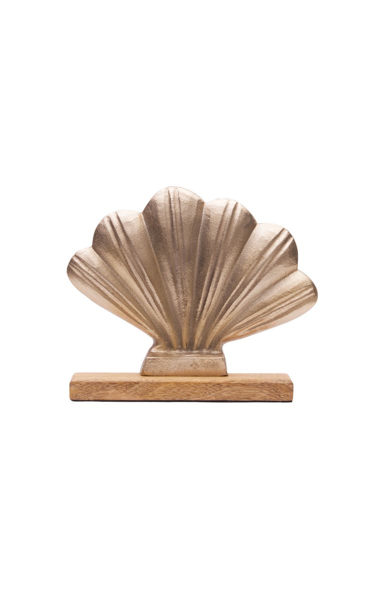 Gallerie II Metal Solid Fan Shell Decorative Figurine, Alternate, color, Gold