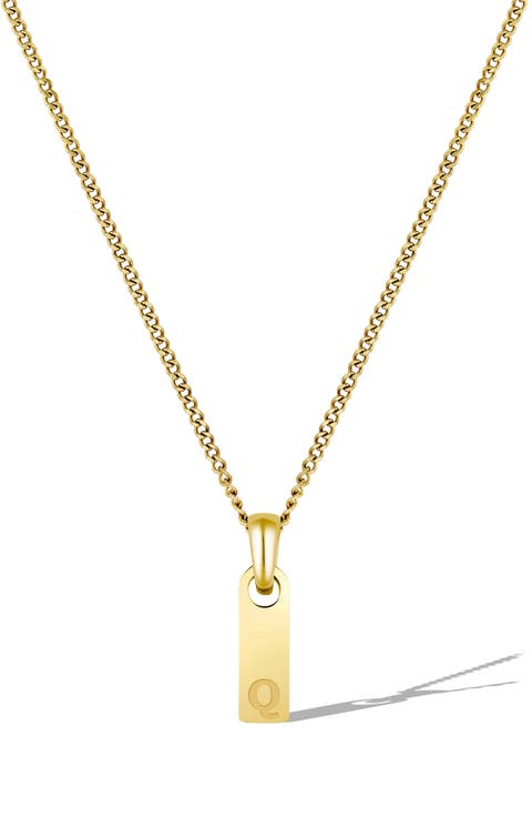 Men's Initial Pendant Necklace