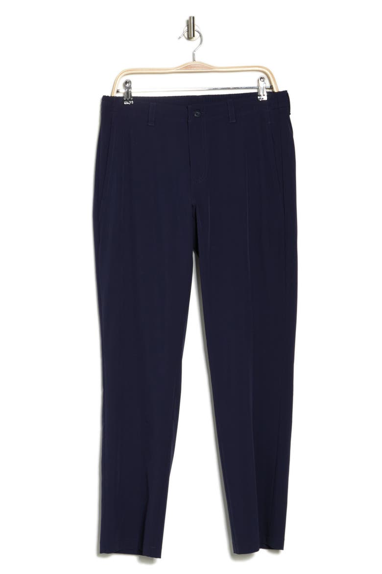 Elastic Waist Straight Leg Pants, Alternate, color, PEACOAT