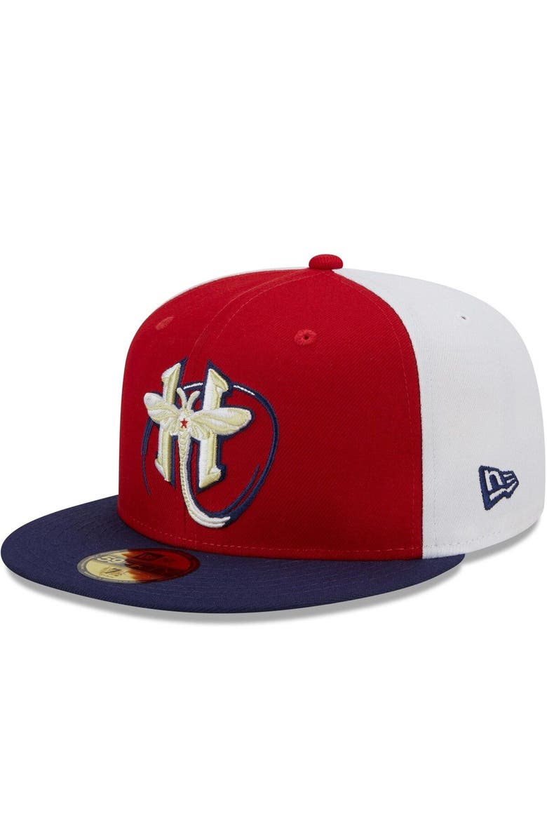 New Era Men's New Era Red/Navy Harrisburg Senators Marvel x Minor League 59FIFTY Fitted Hat, Main, color, Red