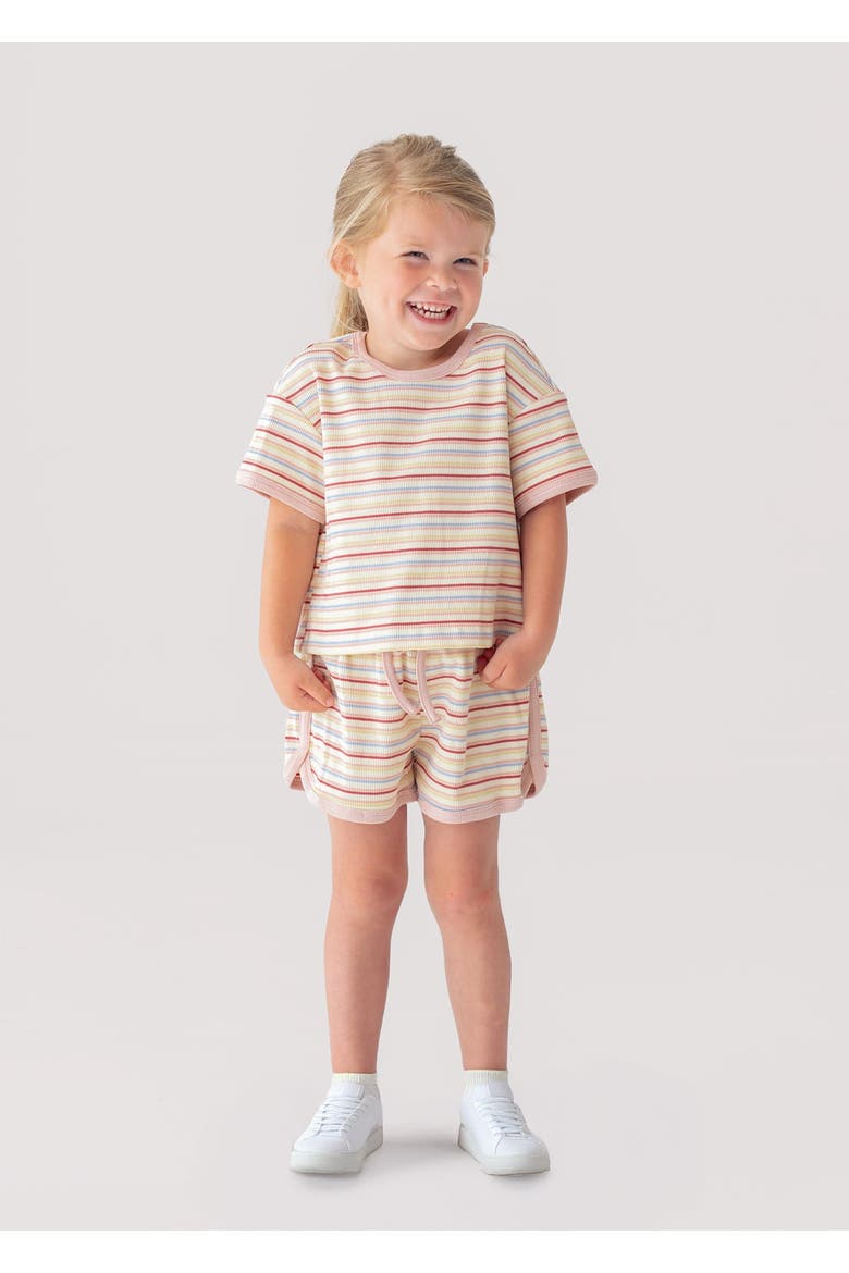 Sunset Sherbet Short Sleeve Two Piece Set, Alternate, color, Pink