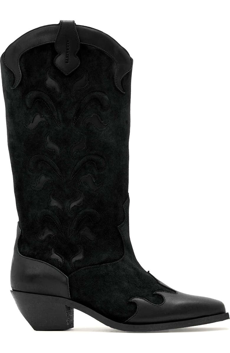 AllSaints Dolly Western Boot, Alternate, color, Black