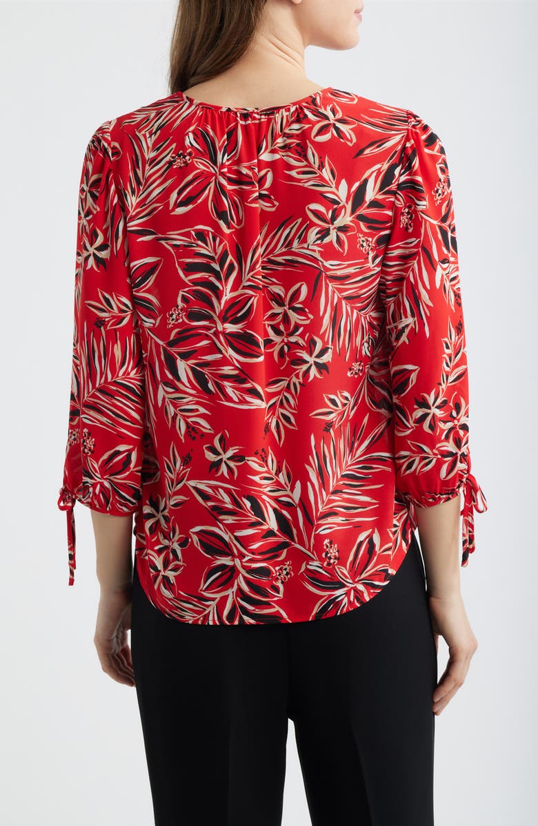 AK ANNE KLEIN Floral Print Woven Shirt, Alternate, color, 