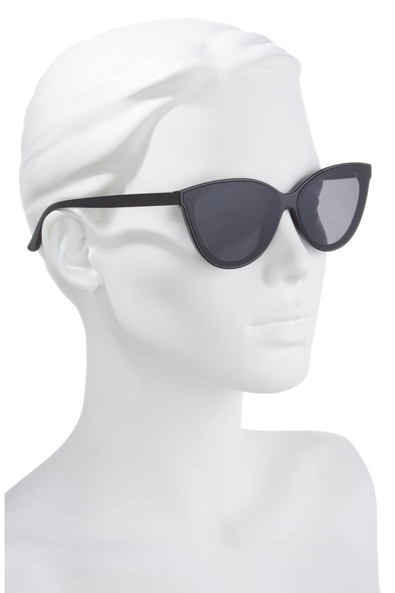 Slim Cat Eye Sunglasses, Alternate, color, BLACK