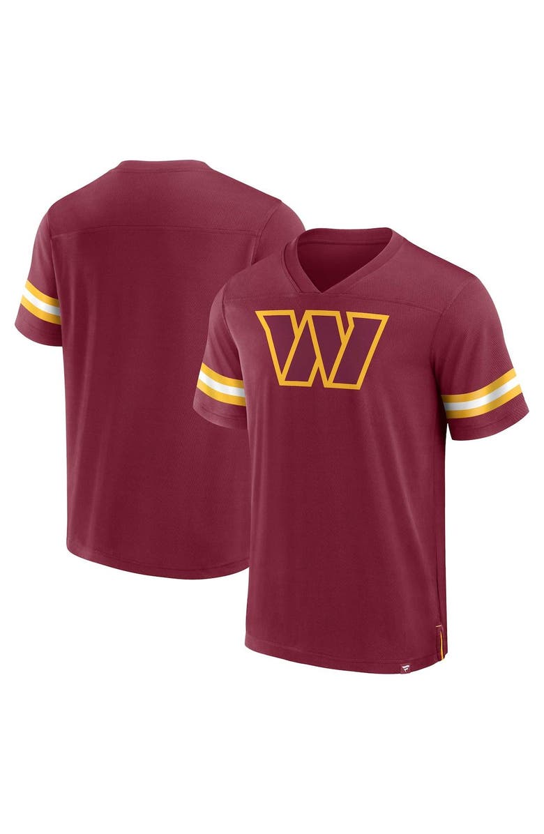 FANATICS Men's Fanatics Branded  Burgundy Washington Commanders Jersey Tackle V-Neck T-Shirt, Main, color, 