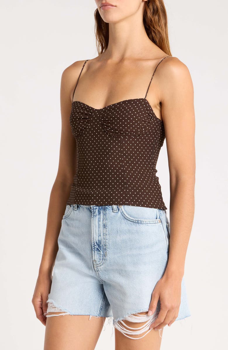 Reformation Danika Button-Up Camisole, Alternate, color, Pin Dot