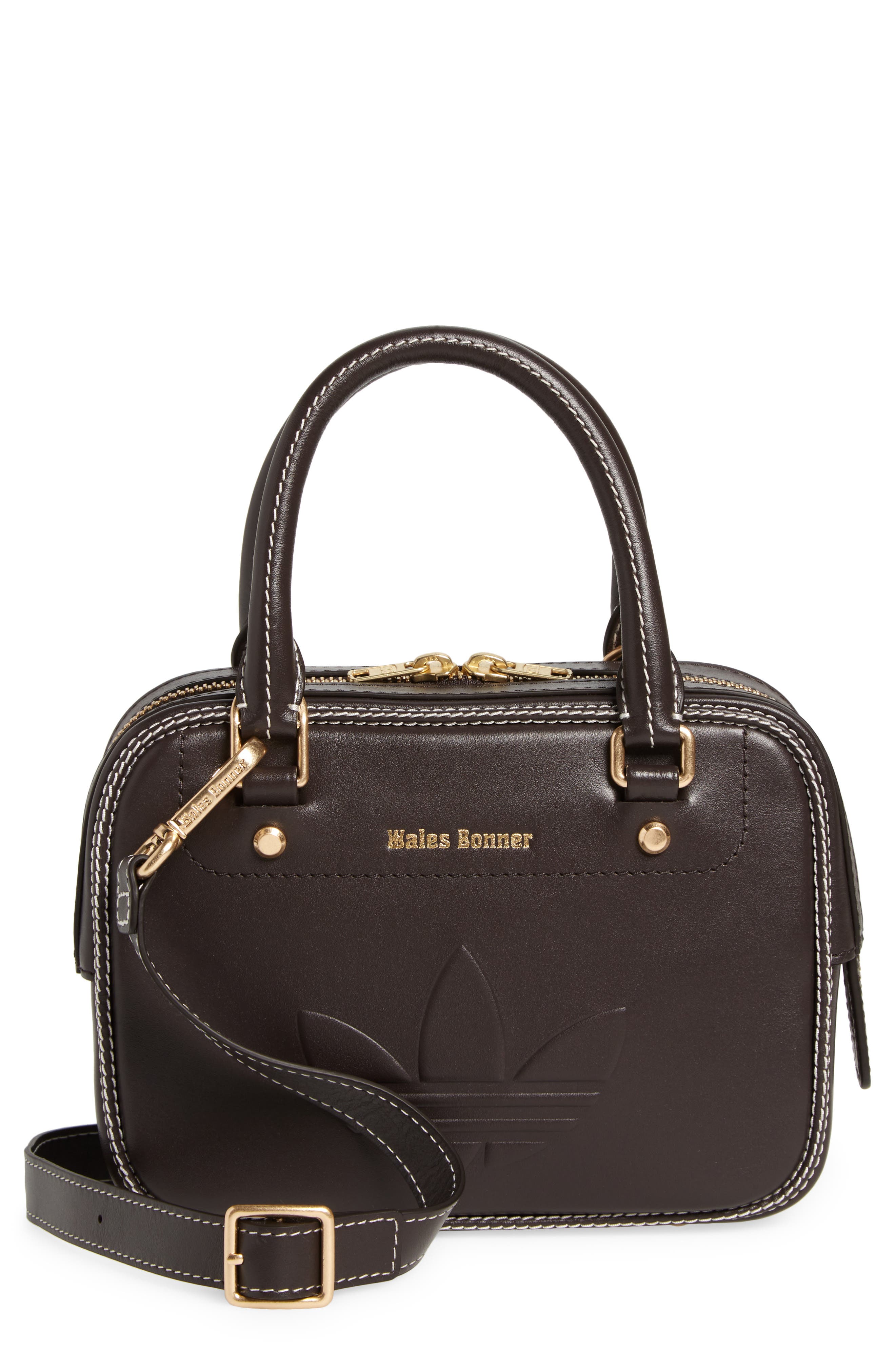ADIDAS X WALES BONNER x Wales Bonner Leather Satchel., Main, color, 