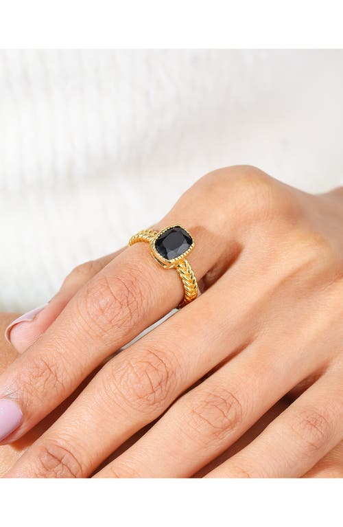 Ys Gems Black Onyx Ring In Black