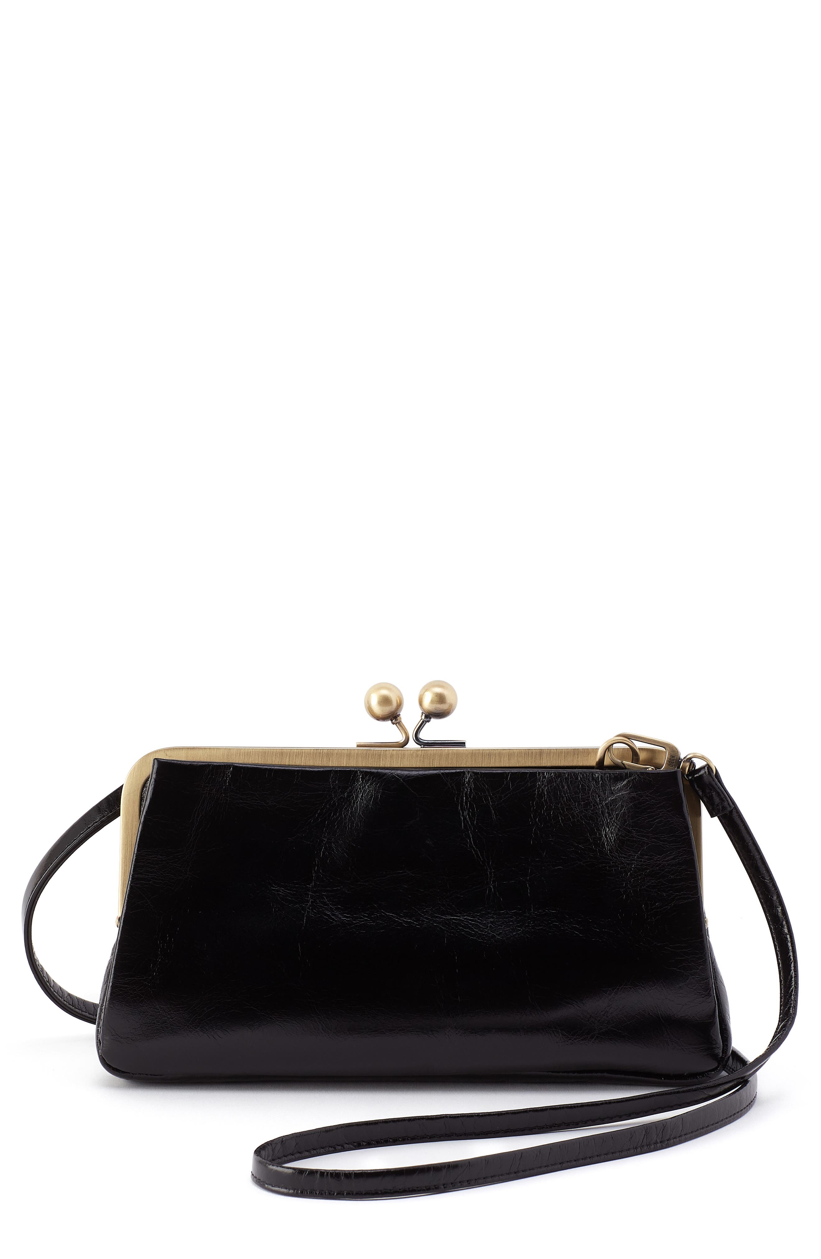 HOBO Lauren Leather Frame Clutch, Main, color, 