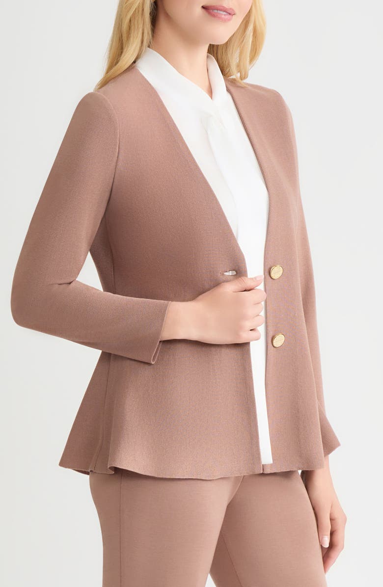 Misook Tailored Knit Jacket, Alternate, color, Charmeuse