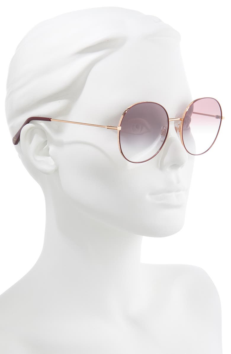 Dolce&Gabbana 56mm Round Sunglasses, Alternate, color, 