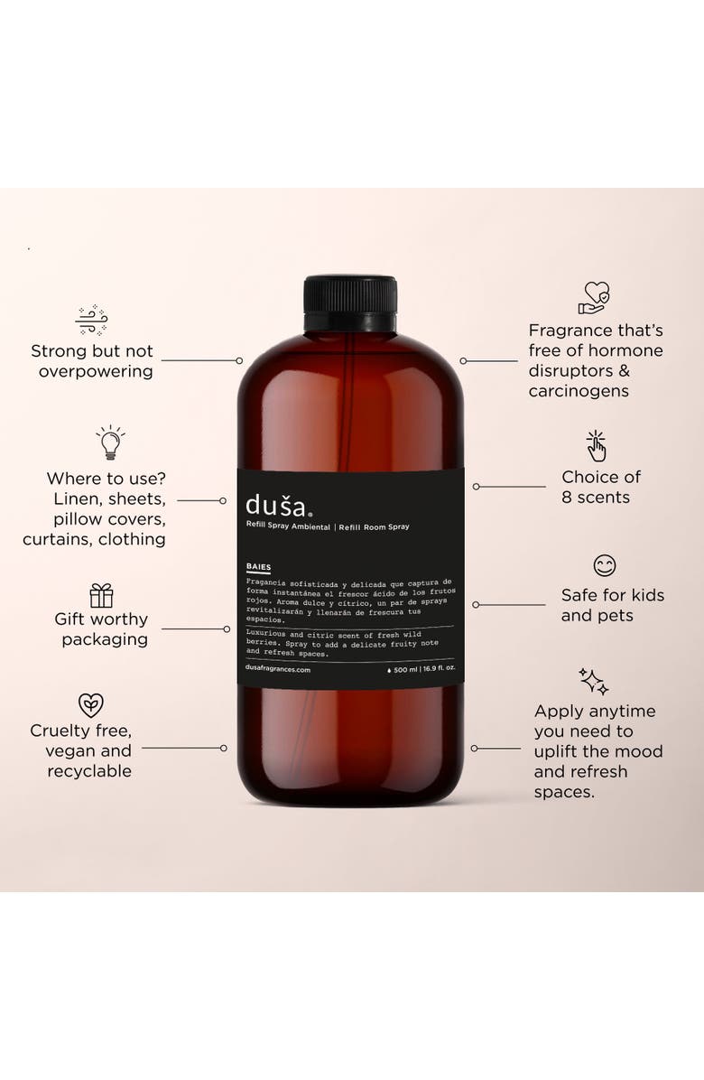 Dusa Fragrances Baies- 16 Fl Oz Room & Linen Spray Liquid Refill, Alternate, color, Baies