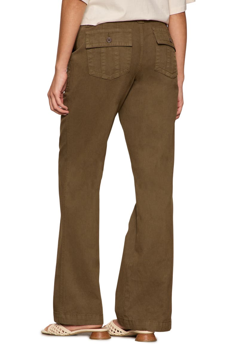 Reissue Peace Bootleg Cotton Pants, Alternate, color, BURNT OLIVE GREEN