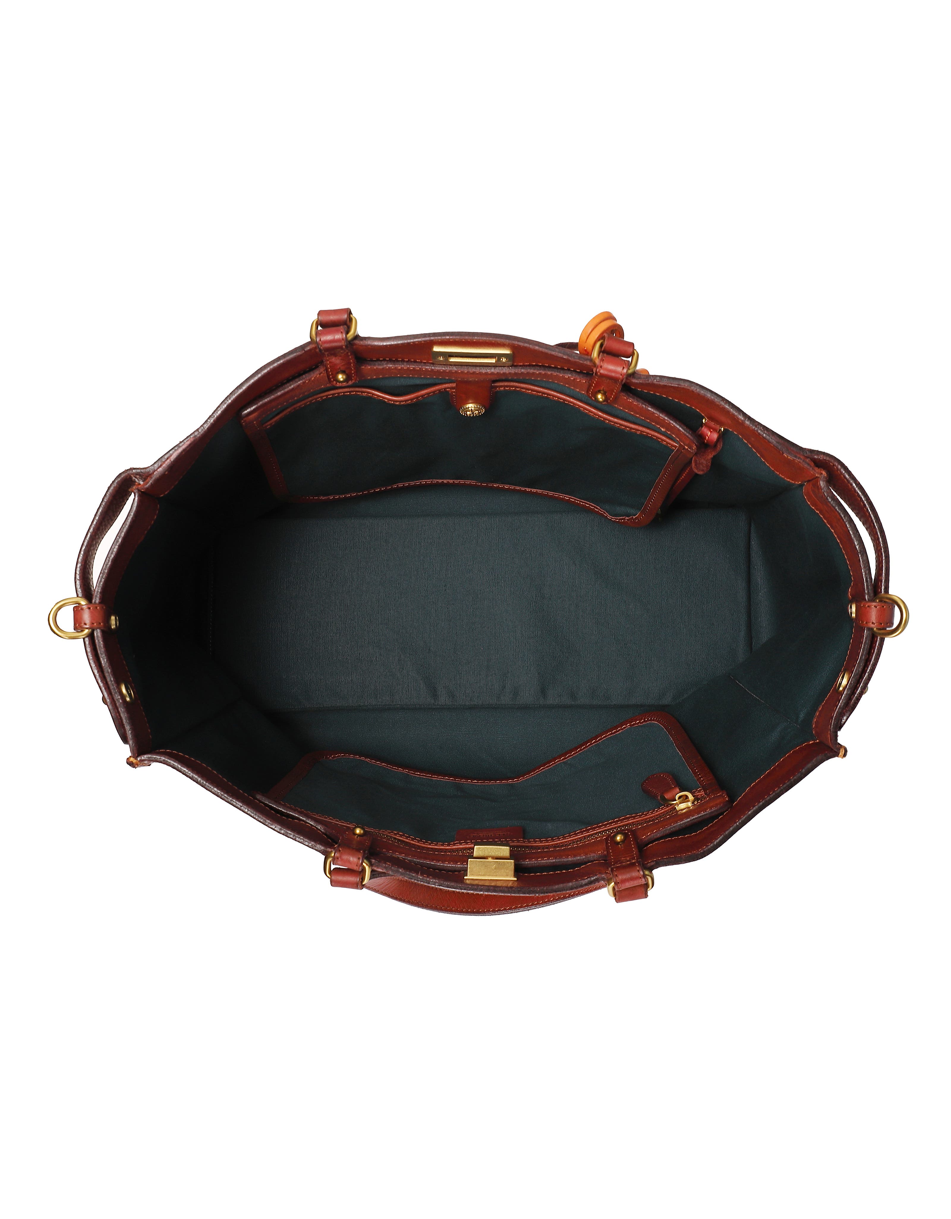 OLD TREND Ixia Genuine Leather Jet Set Travel Tote, Alternate, color, Caramel