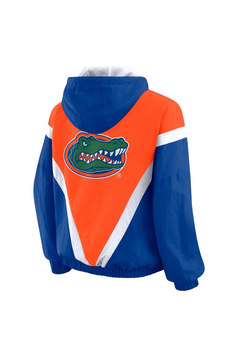 Women's WEAR by Erin Andrews Orange/Royal Florida Gators Colorblock Full-Zip Hoodie Windbreaker Jacket, Alternate, color, Orange
