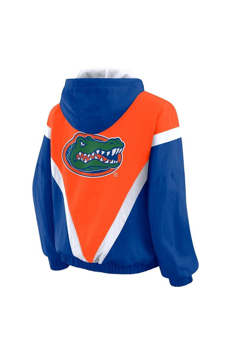 WEAR by Erin Andrews Women's WEAR by Erin Andrews Orange/Royal Florida Gators Colorblock Full-Zip Hoodie Windbreaker Jacket, Alternate, color, Orange