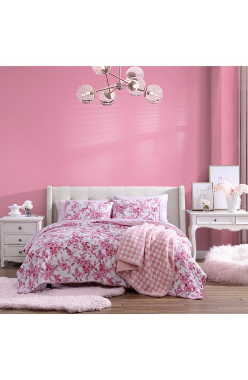 Betsey Johnson Floral Vineyard Quilt & Sham Set In Pink