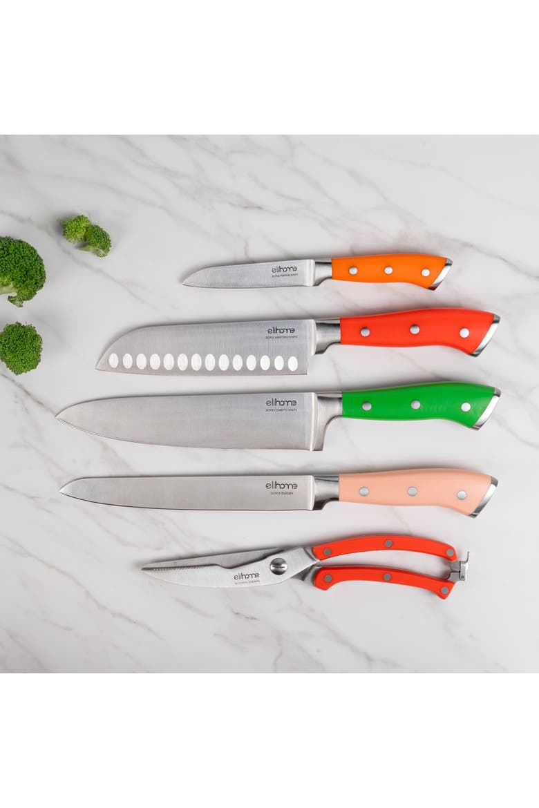 5 Piece Professional Kitchen Knife Set, Main, color, Multi Color