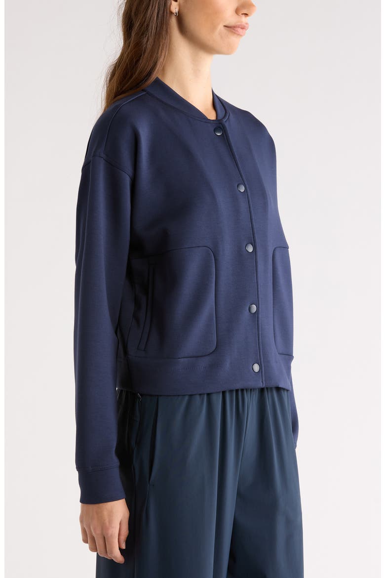Ultra Luxe Snap Front Jacket, Alternate, color, NAVY SAPPHIRE