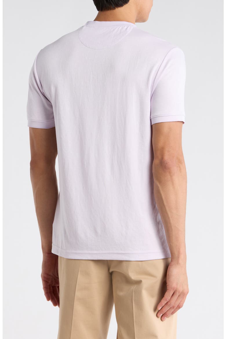 Tipped Crewneck Knit T-Shirt, Alternate, color, LILAC