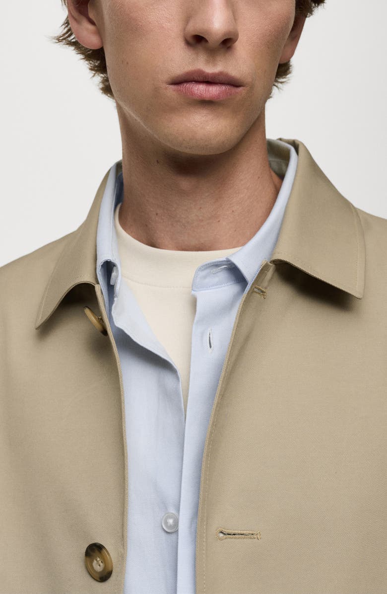 MANGO Water Repellent GabardineTrench Coat, Alternate, color, 