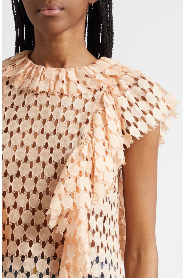 Daevy Cutout Ruffle Top, Alternate, color, BLUSH