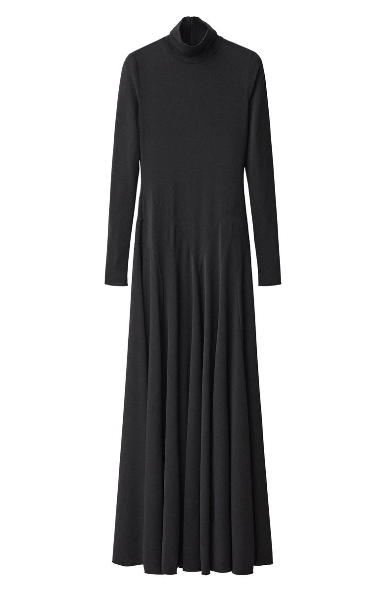MANGO Turtleneck Long Sleeve Ponte Dress, Alternate, color, 
