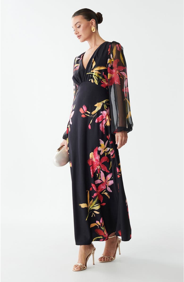 SAVEL Joannah Midi Dress, Alternate, color, Hibiscus Floral