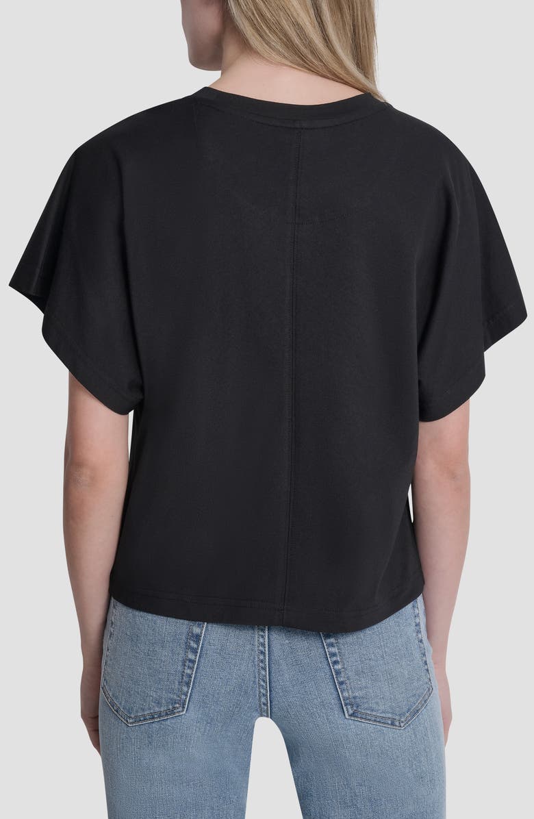 DKNY Bling Logo Cotton Blend Graphic T-Shirt, Alternate, color, Black