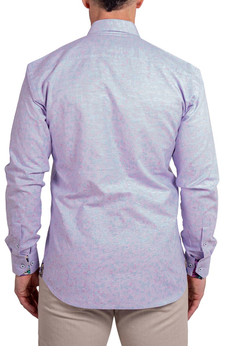 Maceoo Fibonacci Ascension Contemporary Fit Button-Up Shirt, Alternate, color, Pink