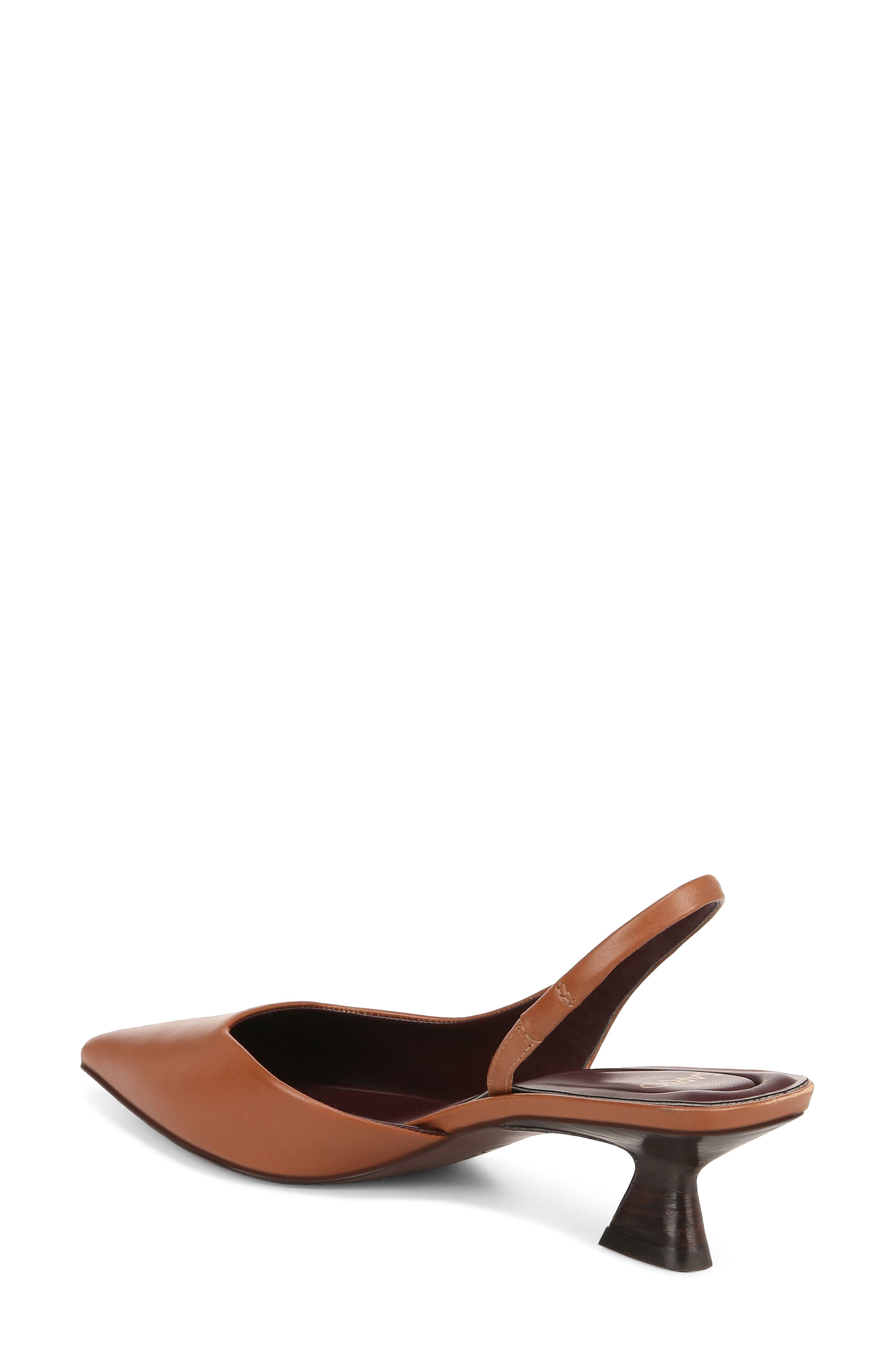 Devin Kitten Heel Slingback Pump, Alternate, color, RICH COGNAC