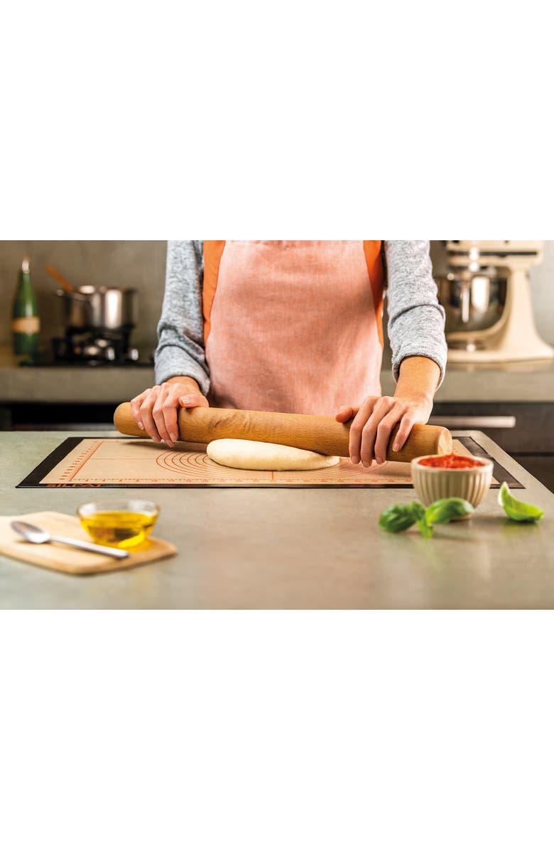Silpat Perfect Pastry Non-Stick Silicone Countertop Workstation Mat, 15-1/8" x 23", Alternate, color, Orange