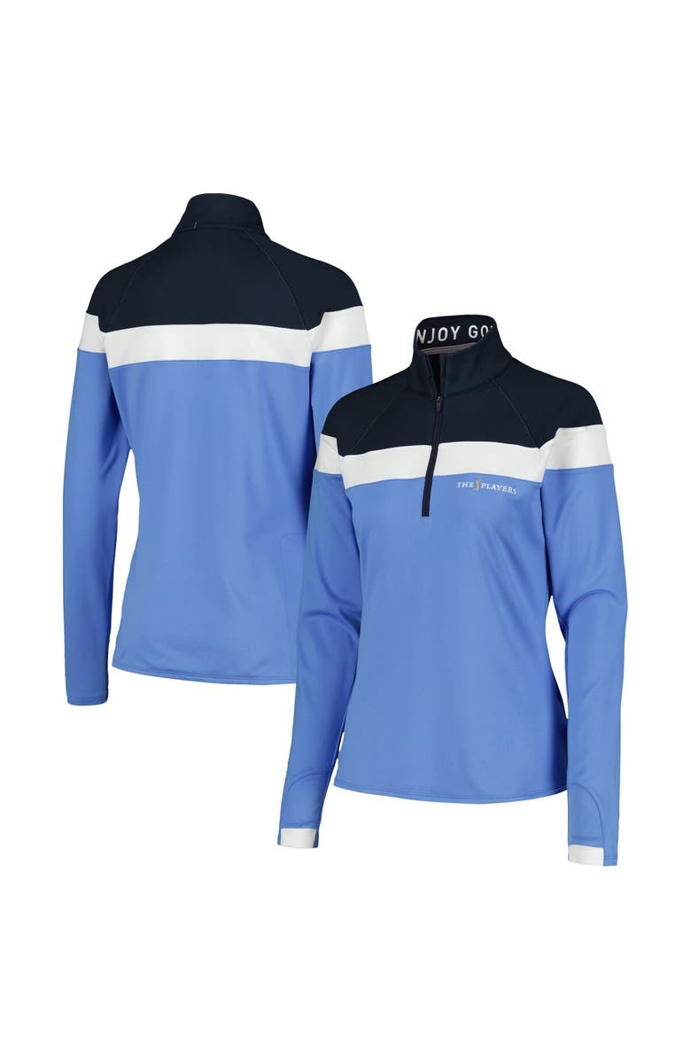 PUMA Women's Puma Navy/Blue THE PLAYERS Lightweight Quarter-Zip Jacket, Main, color, 