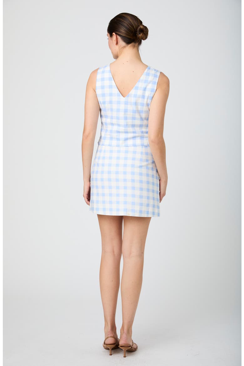 Gingham Check Sleeveless Top, Alternate, color, CASHMERE BLUE/ WHITE