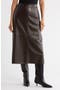 Faux Leather A-Line Skirt