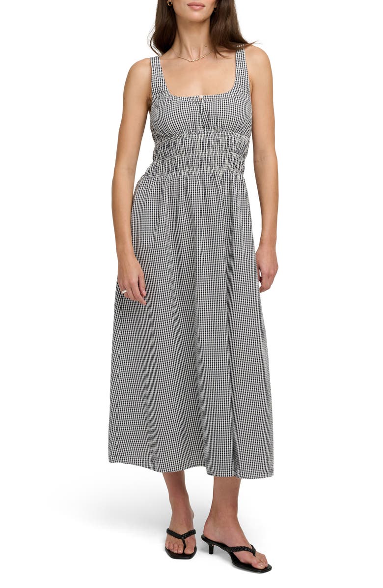 Favorite Daughter The Sleeveless Swoon Dress, Main, color, Navy/ White