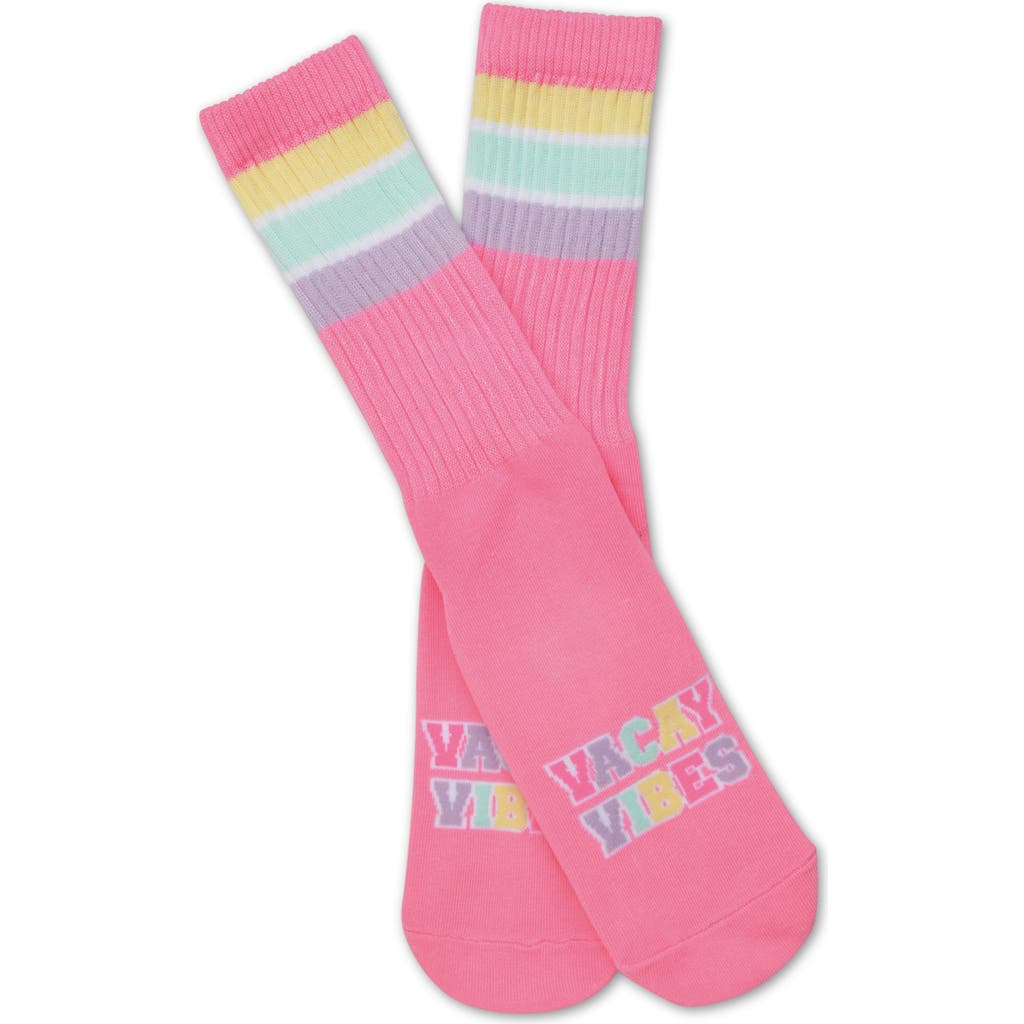 Iscream Kids' Vacay Vibes Party Socks In Pink