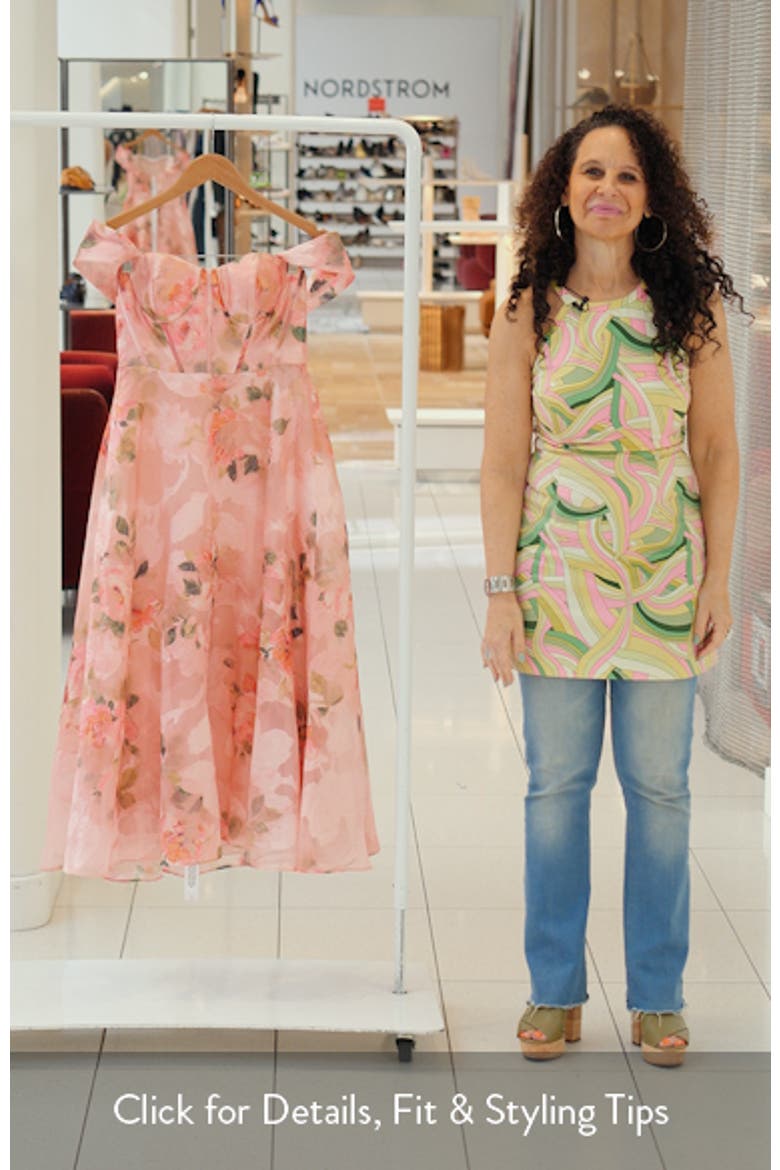 Edie Floral Jacquard Cocktail Midi Dress video